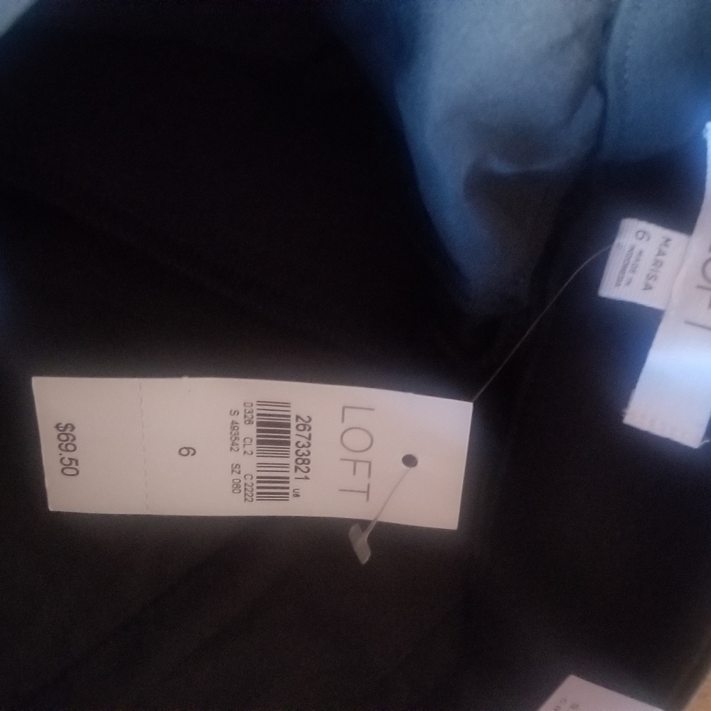 Loft rivera cropped black pants size 6